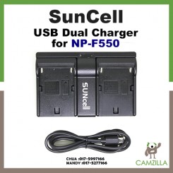 SUNCELL USB DUAL CHARGER FOR NP-F550 F770 F970